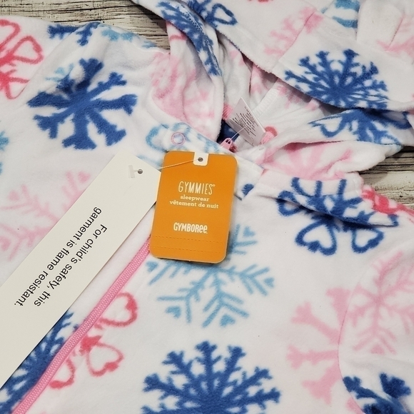 Gymboree Snowflake Print Fleece PJs NWT - Picture 4 of 4